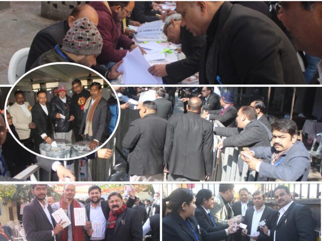 Voters cast enthusiastically in Meerut Bar Association elections