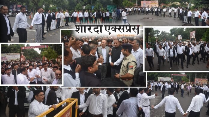 Lawyers formed a human chain