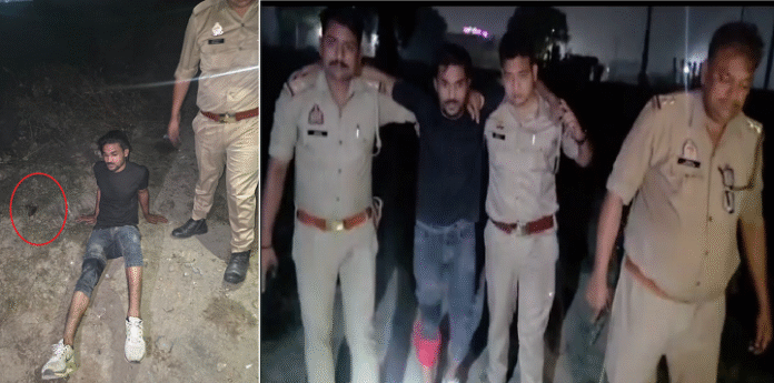 Encounter between TP Nagar police station and wanted criminal Shanu alias Shan Mohammad in Meerut