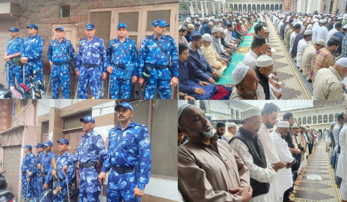 Police administration remained alert on the Alvida Juma prayer अलविदा जुमा की नमाज पर पुलिस प्रशासन रहा अलर्ट