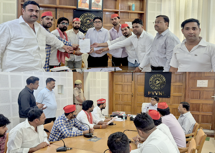 विद्युत संबंधी समस्याओं का समाधान करने की मांग, समाजवादी पार्टी यूथ विंग ने पीवीवीएनएल प्रबंध निदेशक को सौंपा ज्ञापन