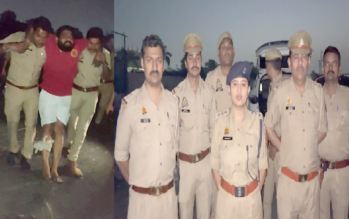 प्रॉपर्टी कारोबारी के ऑफिस पर गोलियां बरसाने वाला बदमाश मुठभेड़ में गिरफ्तार