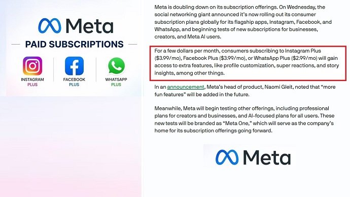 meta plus photo